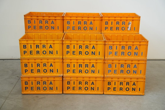 Image 1 of Cassa di plastica vintage Birra Peroni anni '70 - Birra italiana da collezione