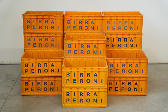 Image 1 of Cassa di plastica vintage Birra Peroni anni '70 - Birra italiana da collezione