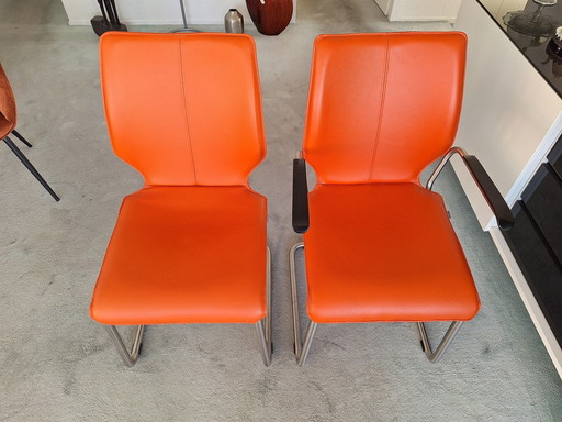 4x Bree'S New World Dining Chairs Luna Orange