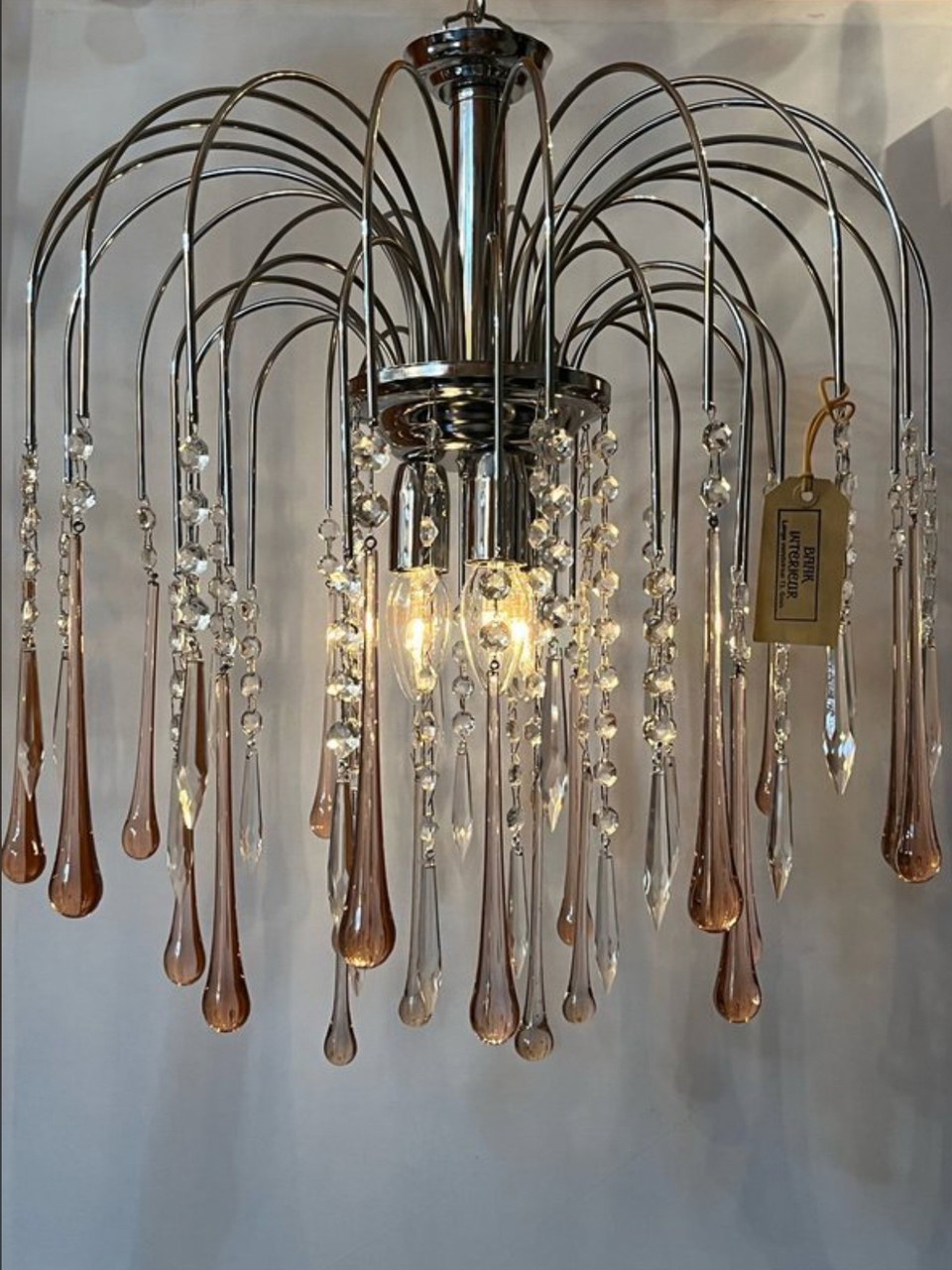 Murano teardrop chandelier hanging lamp vintage | €345 | Whoppah