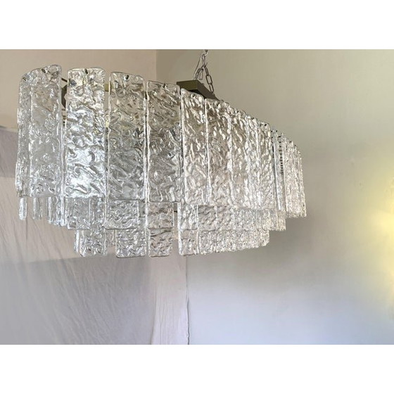 Image 1 of Lampadario ovale a listelli martellati di Simoeng in stile moderno di metà secolo