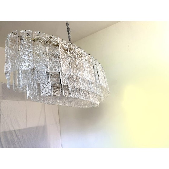 Image 1 of Lampadario ovale a listelli martellati di Simoeng in stile moderno di metà secolo