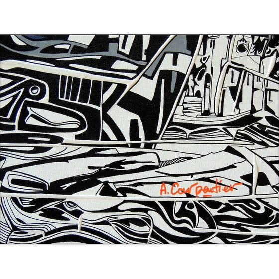 Image 1 of Vintage acrylic on canvas "Kharkiv... Devastation" by Alain Carpentier, 2022