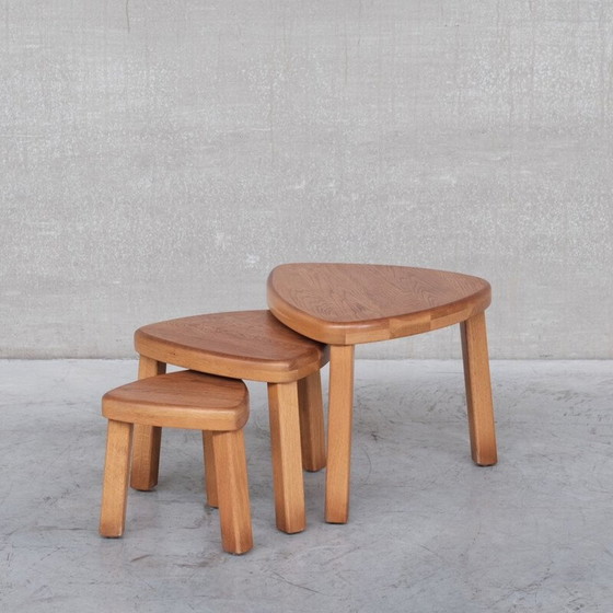 Image 1 of Oakwood mid-century nesting tables, 1970s