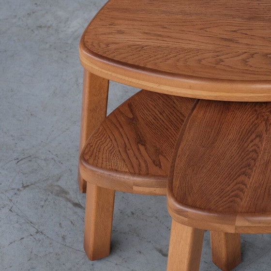 Image 1 of Oakwood mid-century nesting tables, 1970s