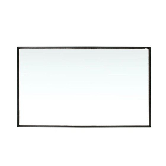 Image 1 of Specchio vintage italiano con cornice nera in legno, anni '50