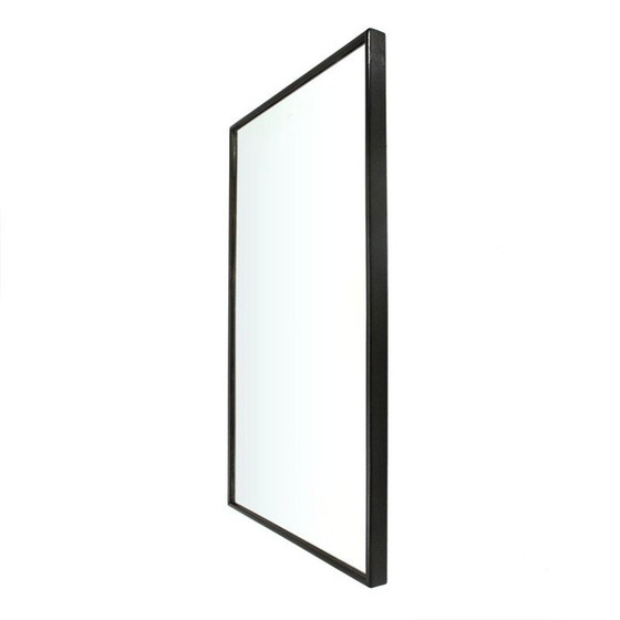 Image 1 of Specchio vintage italiano con cornice nera in legno, anni '50