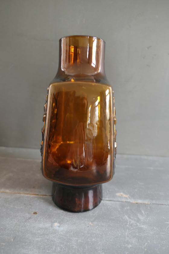 Image 1 of Vaso vintage in vetro a raggiera di Empoli