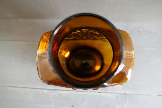 Image 1 of Vaso vintage in vetro a raggiera di Empoli