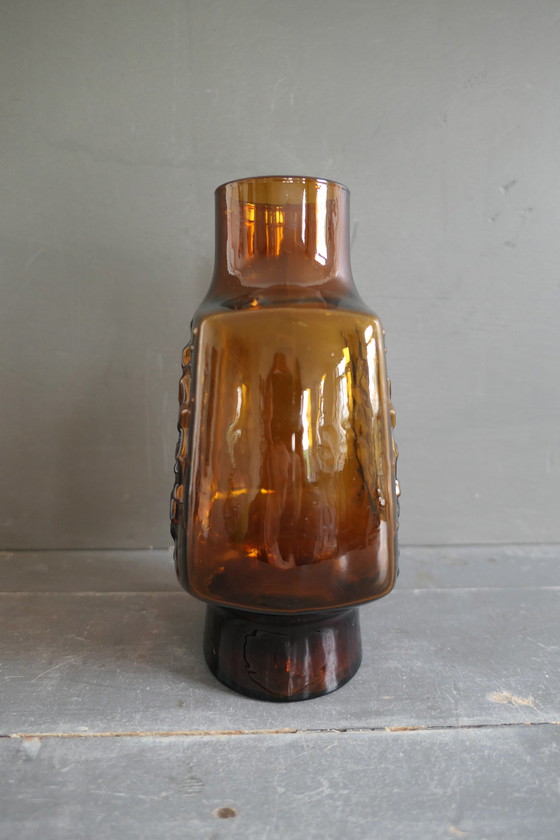 Image 1 of Vaso vintage in vetro a raggiera di Empoli