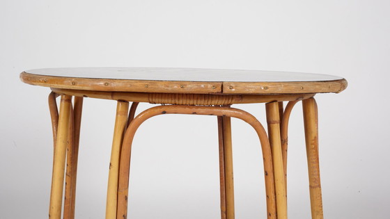 Image 1 of Tavolino laterale in rattan vintage