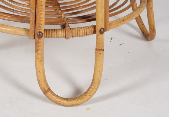 Image 1 of Tavolino laterale in rattan vintage