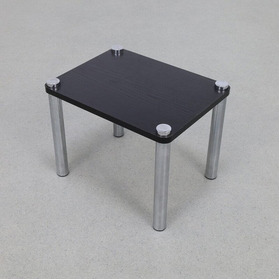 Image 1 of Vintage nesting tables in chrome and wood