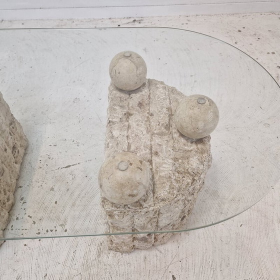 Image 1 of Tavolino da caffè vintage in pietra Mactan, 1980