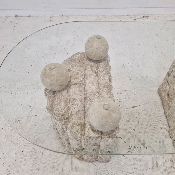 Image 1 of Tavolino da caffè vintage in pietra Mactan, 1980