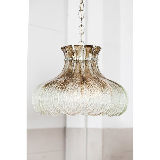 Image 1 of Lampada a sospensione vintage in vetro di Murano di Carlo Nason per Mazzega
