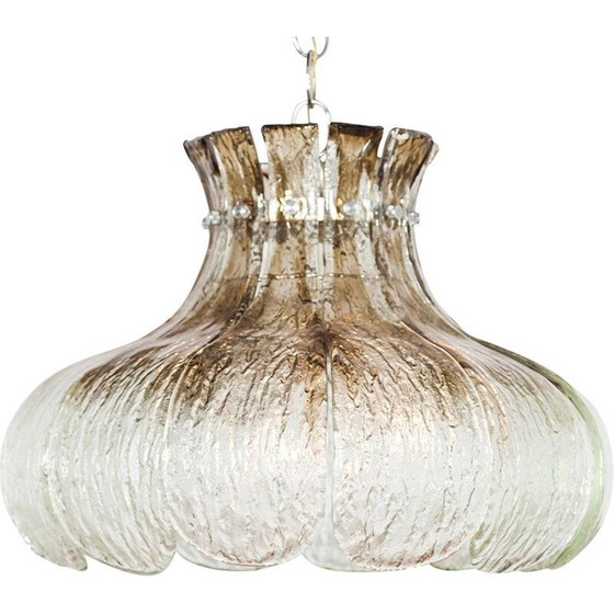 Image 1 of Lampada a sospensione vintage in vetro di Murano di Carlo Nason per Mazzega