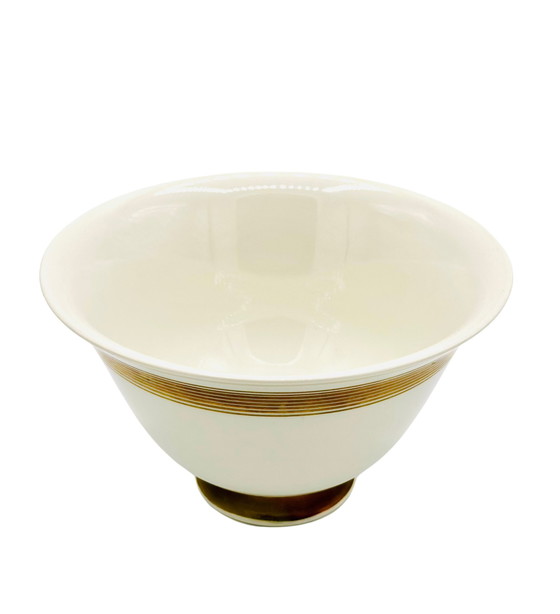 Image 1 of Ciotola/vaso in porcellana Forma Hallesche Design: Marguerite Friedländer-Wildenha Decoro 'Goldring': Trude Petri, Kpm B