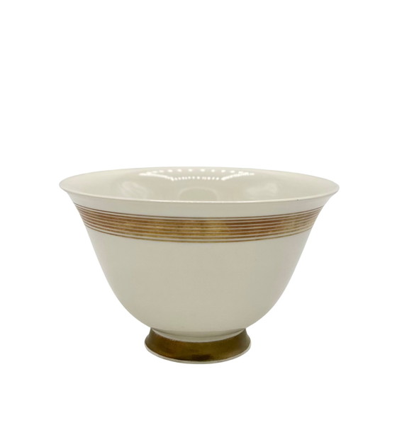 Image 1 of Ciotola/vaso in porcellana Forma Hallesche Design: Marguerite Friedländer-Wildenha Decoro 'Goldring': Trude Petri, Kpm B