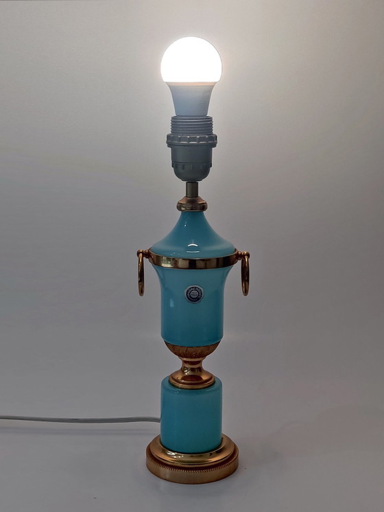 Image 1 of Table Lamp Opaline Veritable France