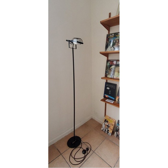 Image 1 of Vintage "Sintesi Terra" floor lamp in black lacquered metal by Ernesto Gismondi, 1970
