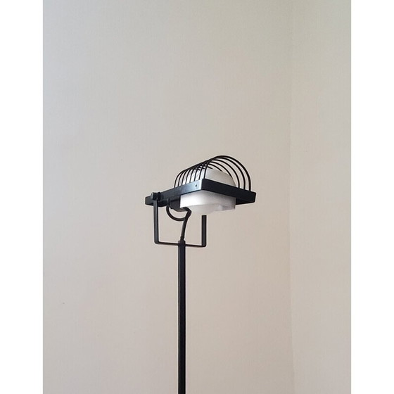 Image 1 of Vintage "Sintesi Terra" floor lamp in black lacquered metal by Ernesto Gismondi, 1970