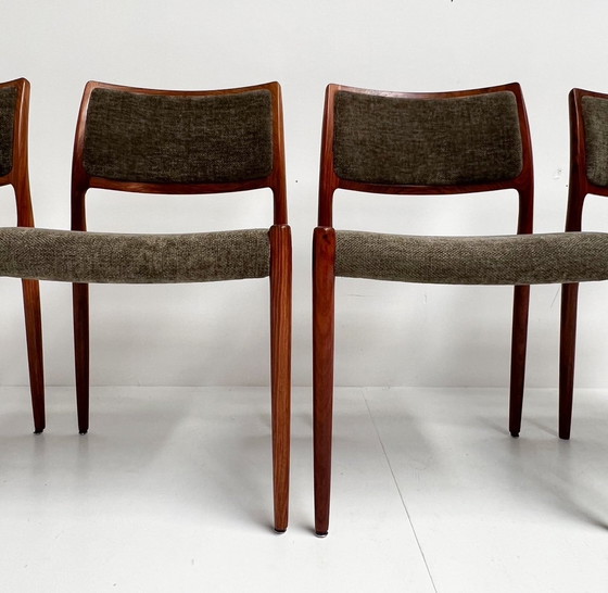 Image 1 of Unique Set (4) Niels Möller Model 80 Chairs, 1960'S