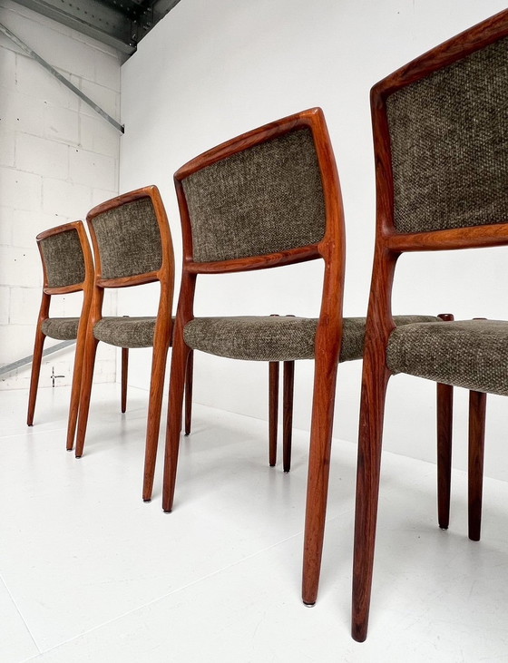 Image 1 of Unique Set (4) Niels Möller Model 80 Chairs, 1960'S