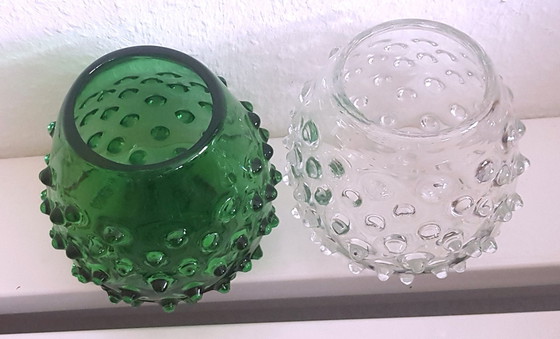 Image 1 of 2X Empoli Glass Vases, 1970S