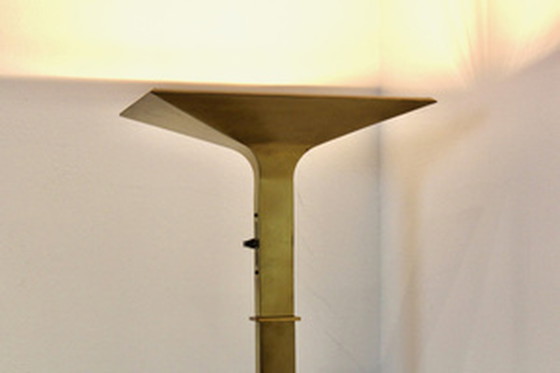 Image 1 of Brass Italian Uplighter Floor Lamps