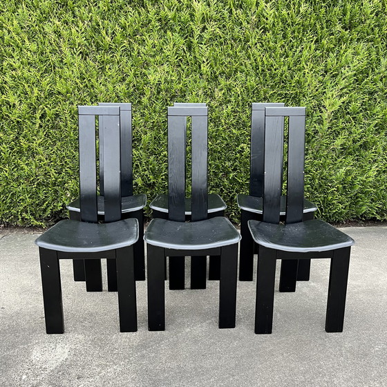 Image 1 of 6x Pietro Constantini dining chairs