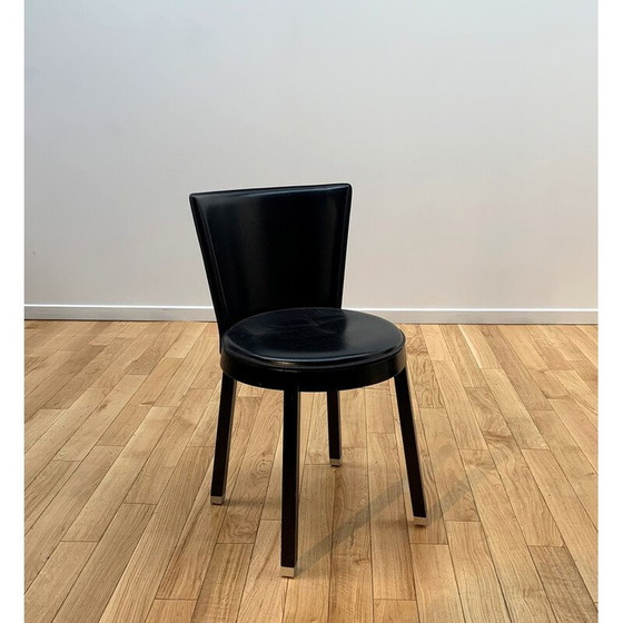 Image 1 of Sedia Tonon vintage in legno e pelle di Christian Dior