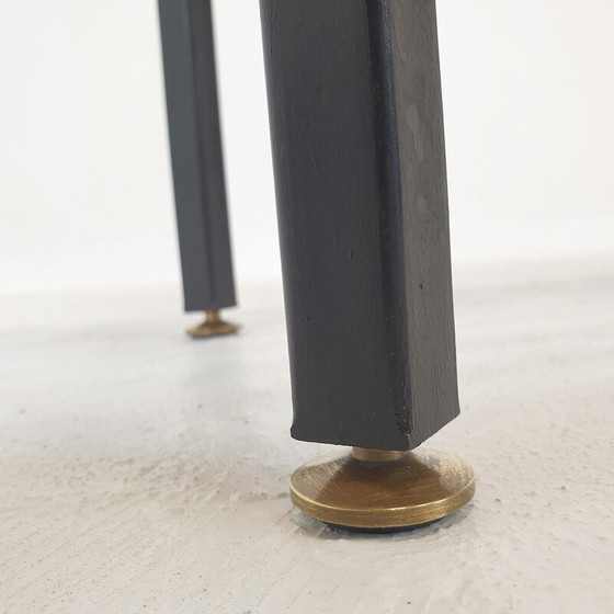 Image 1 of Vintage bench in teak with brass feet, Italy 1950s