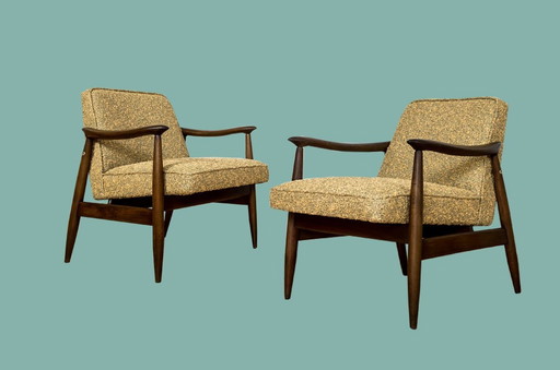 Pair Of Armchairs, Gfm 87 By Juliusz Kędziorek In Kvadrat, Poland, 1960's