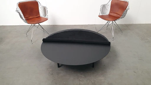 Serax Design Bea Mombaers Coffee Table Leather Steel Black