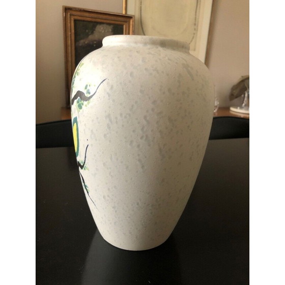 Image 1 of Vintage vase with leaf design, 1950