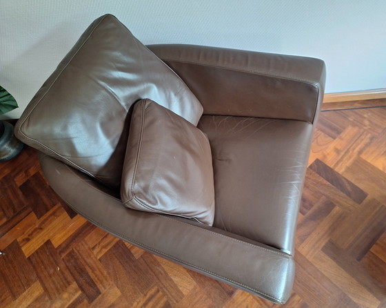 Image 1 of 2x FSM relax chair - cuir brun