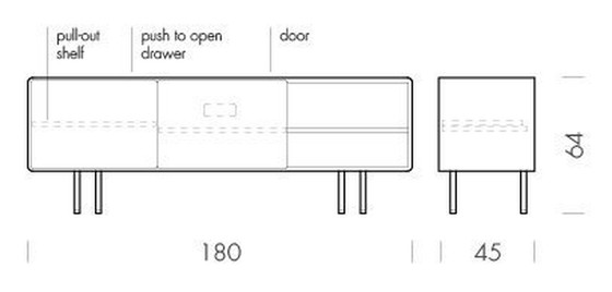 Image 1 of Gazzda Fina Sideboard/TV Furniture In Natural Oak And Black