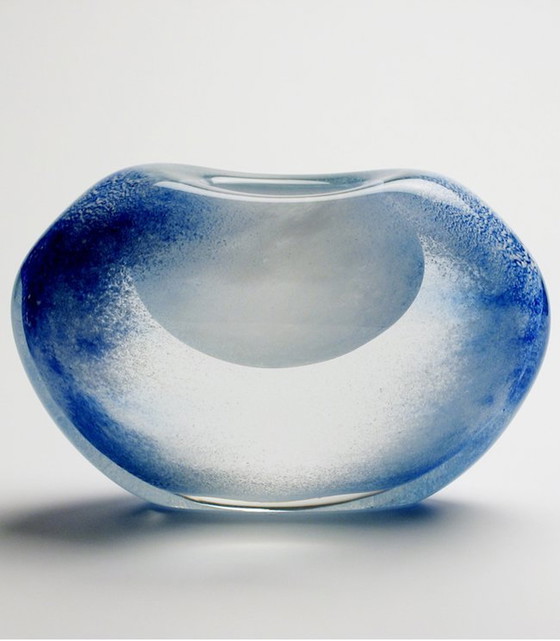 Image 1 of Winter In Icy Blue Skay | 3 Dimentional Glass  Object