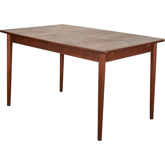 Image 1 of Vintage teak dining table with 2 extension leaves, 1960
