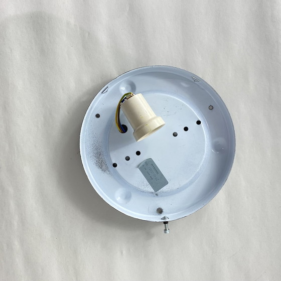 Image 1 of Applique da soffitto in vetro ambrato oro 1970 1980