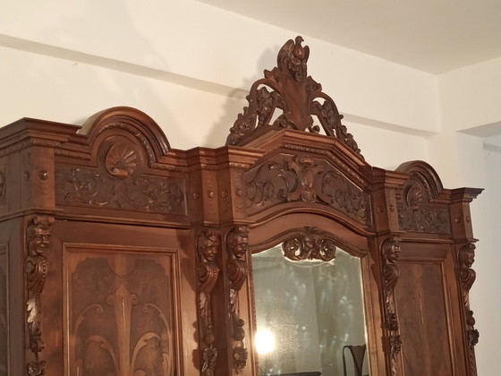 Image 1 of Antique Renaissance Style Wardrobe, 1890S