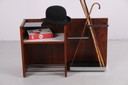 Vintage wall unit with shoe rack and umbrella stand from the 1960s