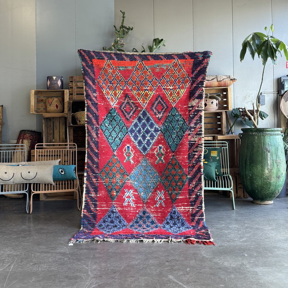 Image 1 of Stunning Red Cotton Moroccan Rug