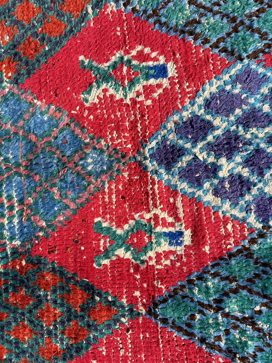 Image 1 of Stunning Red Cotton Moroccan Rug