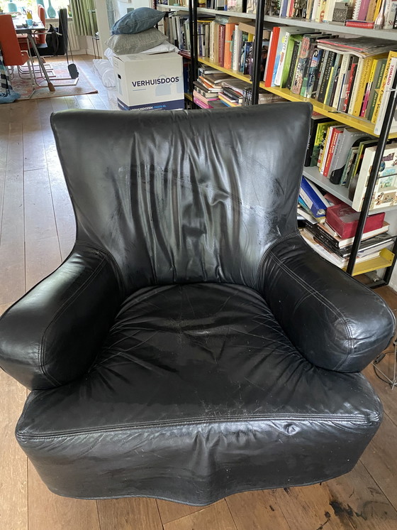 Image 1 of Fauteuil Gelderland cuir noir