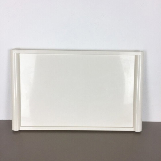 Image 1 of Vintage white plastic bed tray by Luigi Massoni for Guzzini, Italy 1980