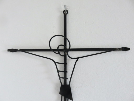 Crucifix, Wrought Iron, French Work, 1960