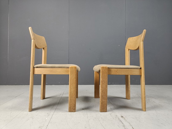 Image 1 of Vintage Brutalist Dining Chairs Set Of 6 - 1970S