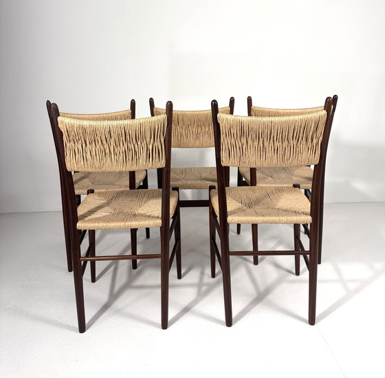 Image 1 of 5x Brutalist French Dining Chairs